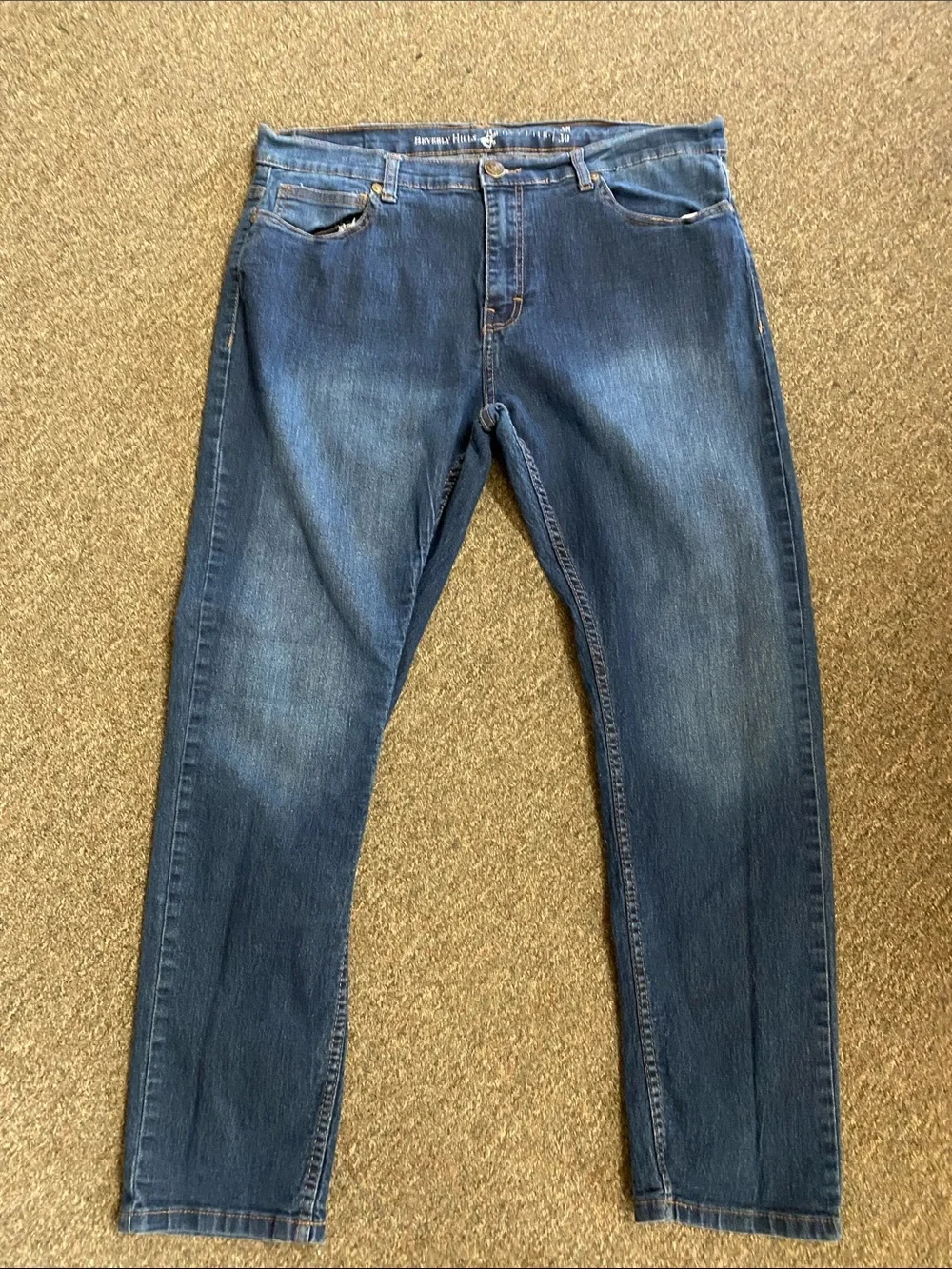 Beverly Hills Polo Club Men’s Dark Blue Slim-Straight Jeans